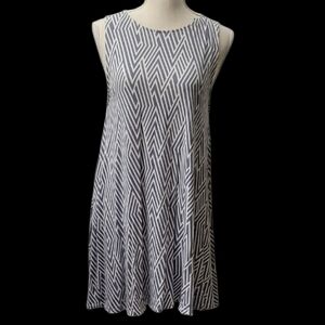 Hourglass Lilly Black and White Patterned Mini Dress